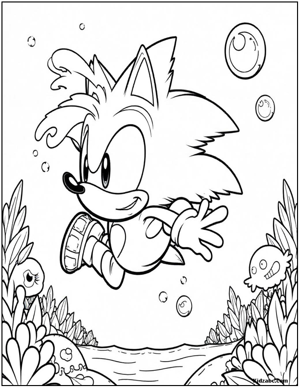 Sonic Coloring Sheets