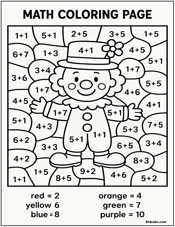  Math Coloring Pages