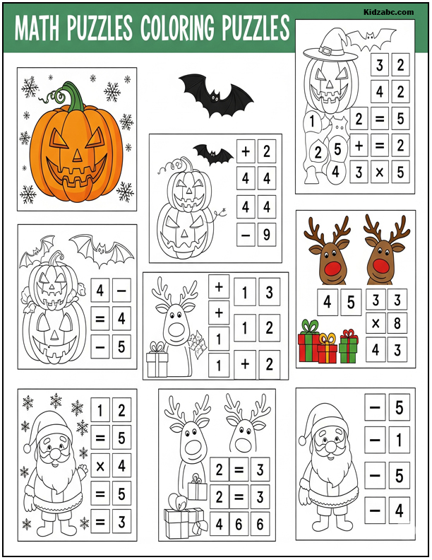  Math Coloring Pages