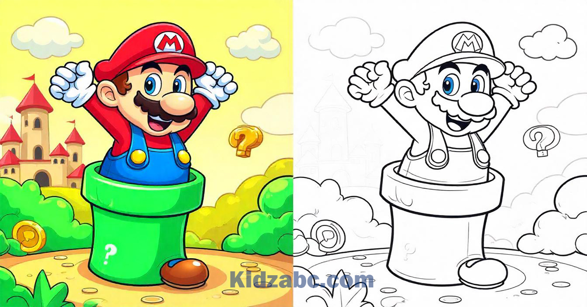 Mario Characters Coloring Pages