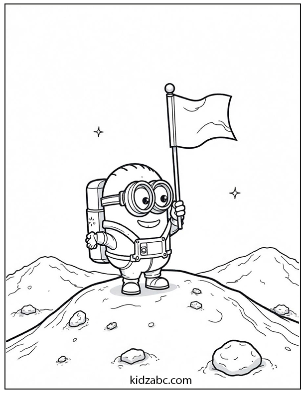 Minion astronaut floating in space