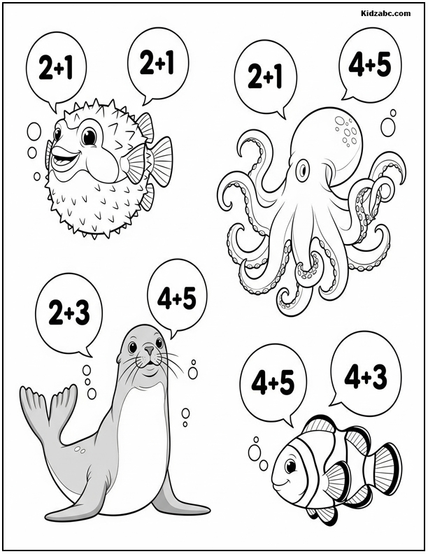  Math Coloring Pages