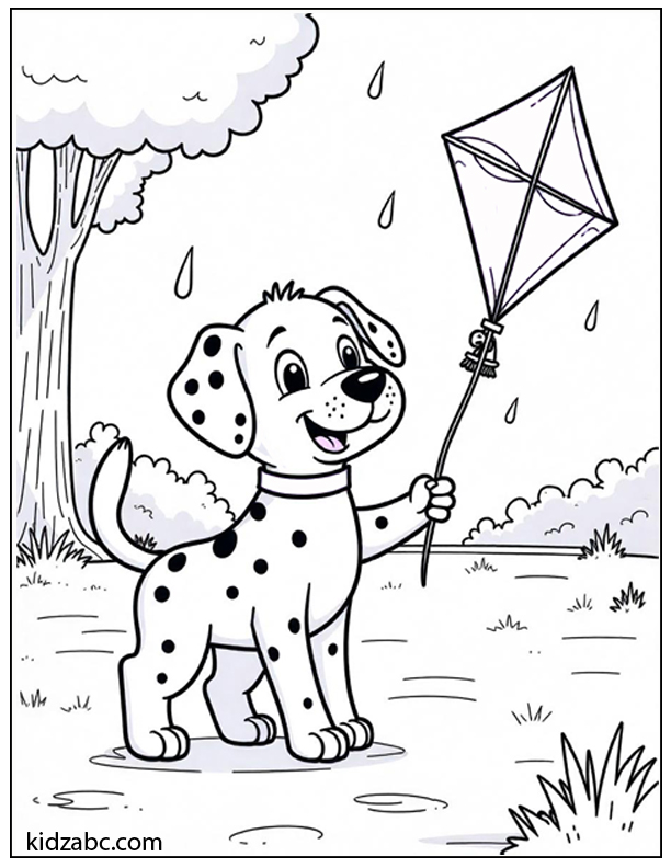 A playful puppy flying a kite in a park