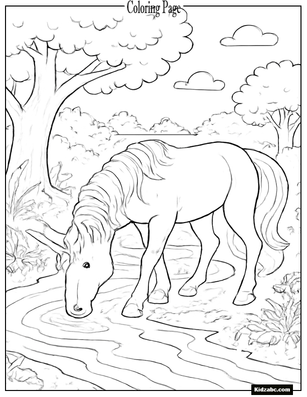 Unicorn Coloring Pages