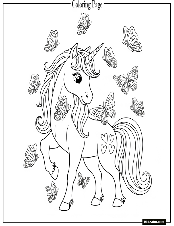 Unicorn Coloring Pages