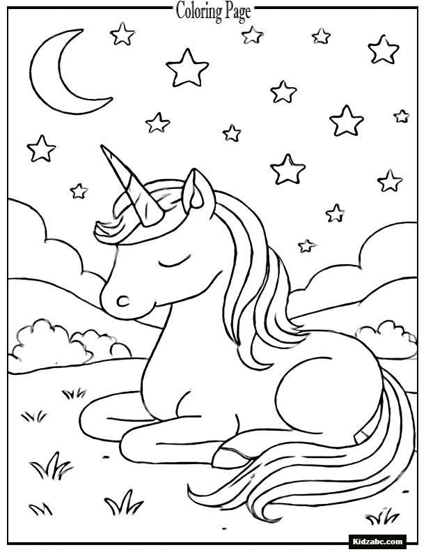 Unicorn Coloring Pages