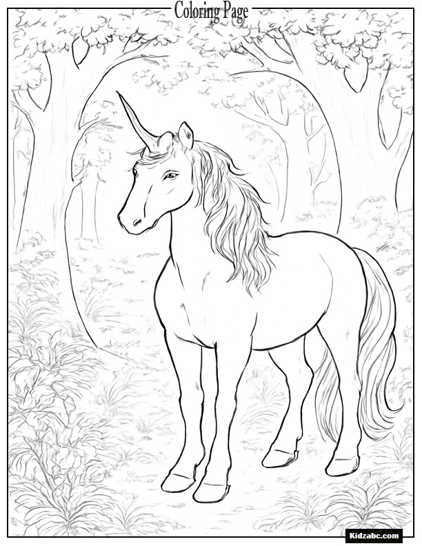 Unicorn Coloring Pages
