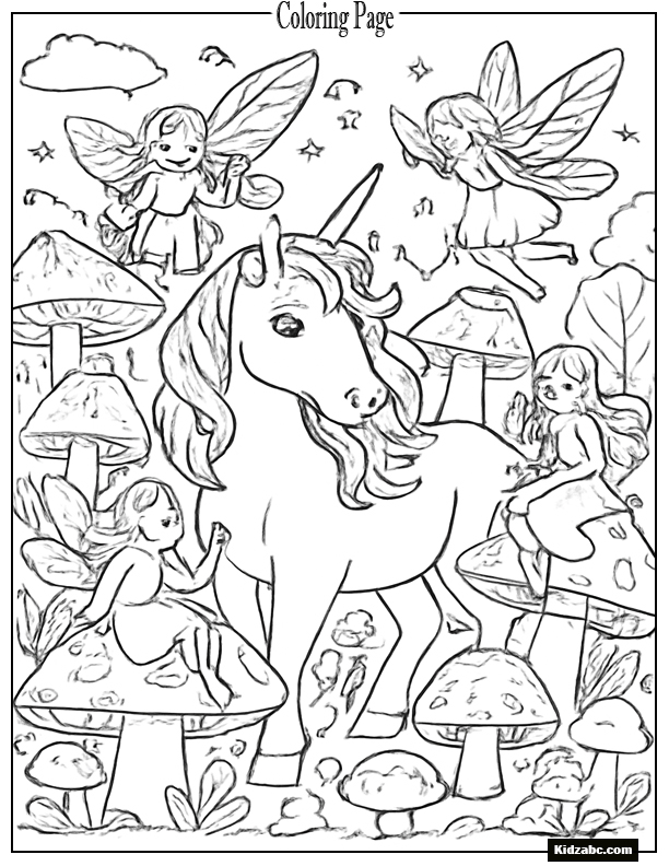 Unicorn Coloring Pages
