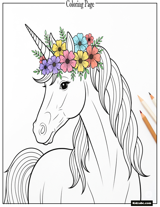Unicorn Coloring Pages