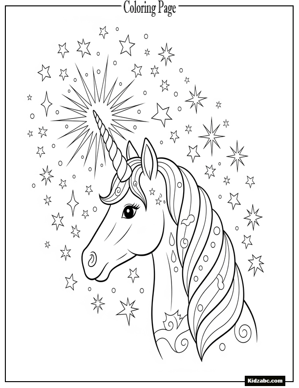 Unicorn Coloring Pages