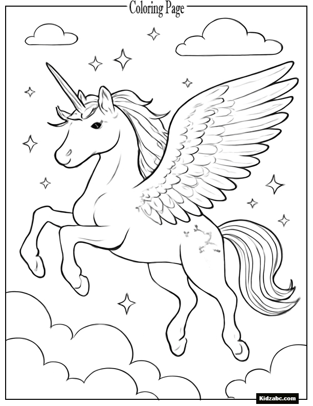 Unicorn Coloring Pages