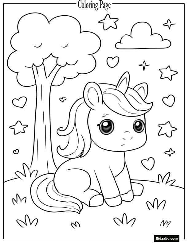 Unicorn Coloring Pages