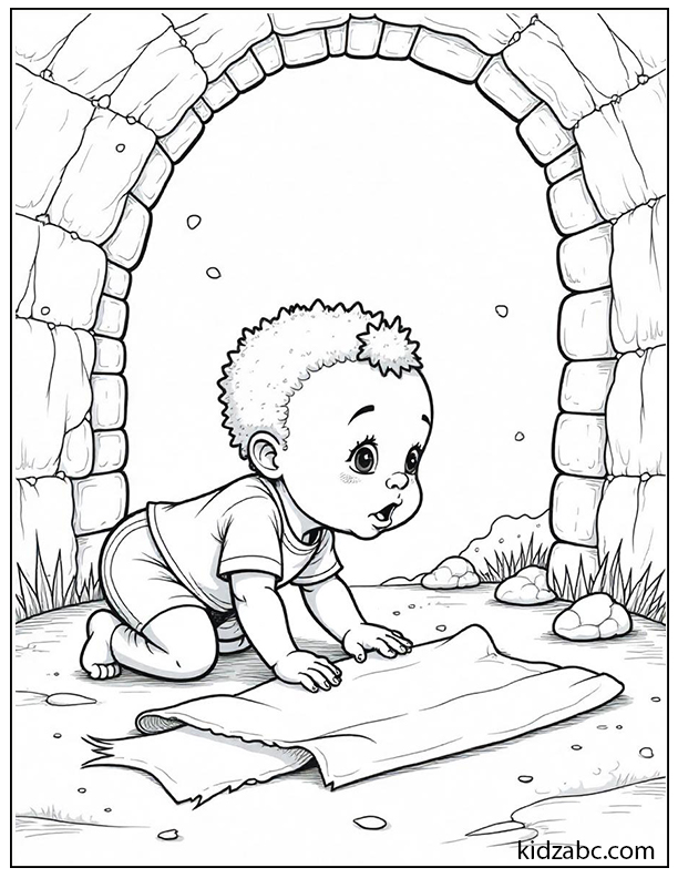 Baby and the treasure map to find the giggle gold