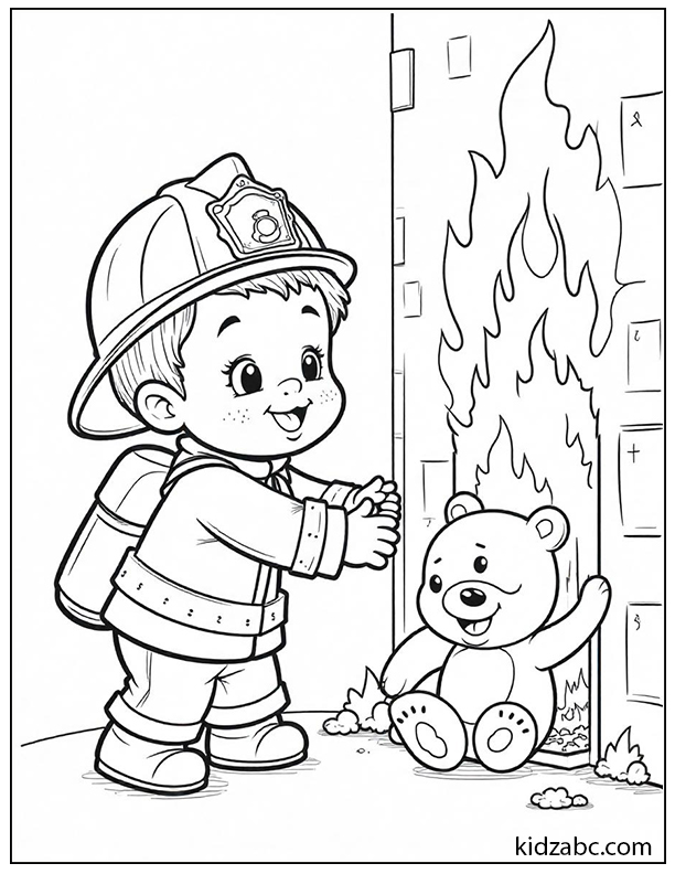 Baby as a firefighter