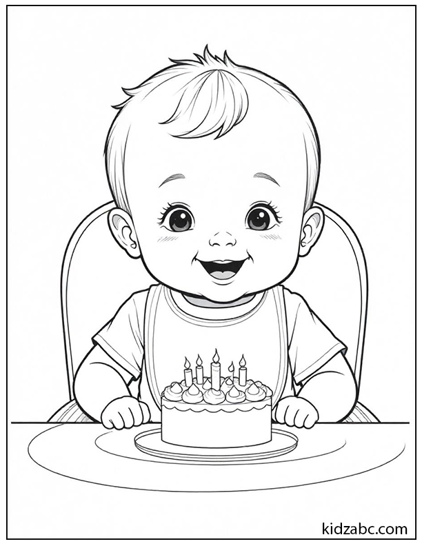 Baby at a birthday party