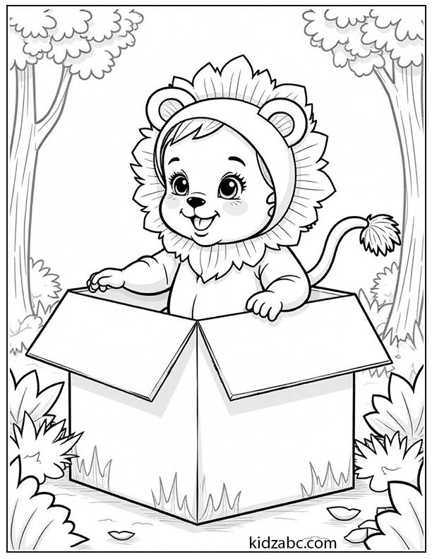 Baby dressed as a lion