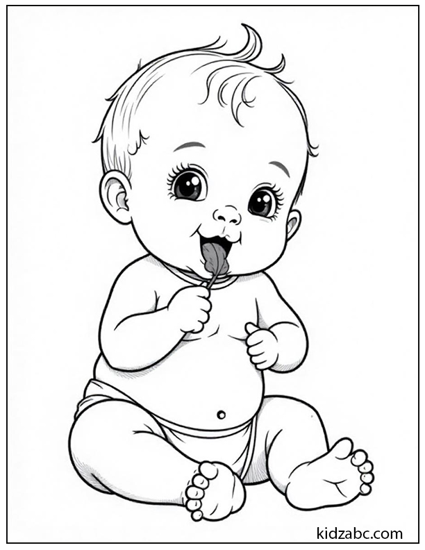 Baby eating mashed food