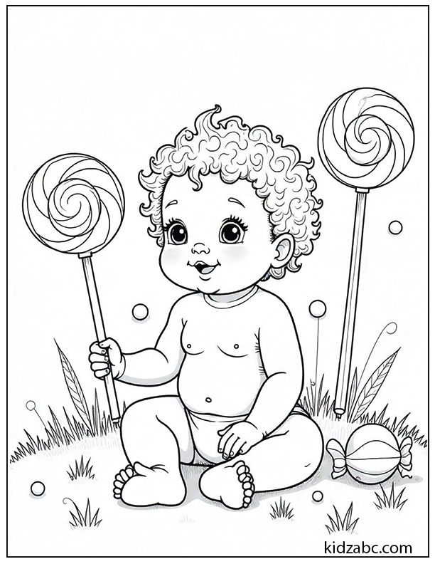 Baby in a candy world