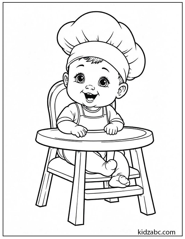 Baby in a chef’s hat
