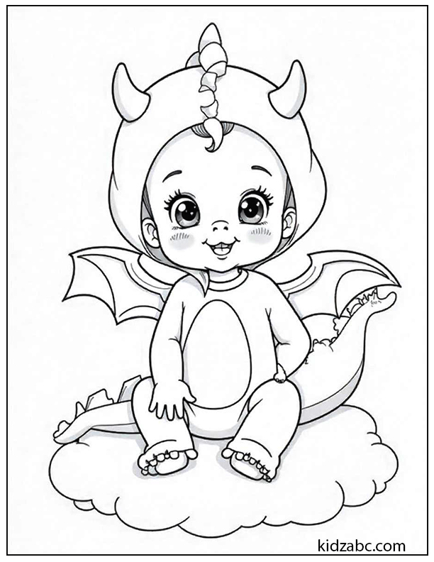 Baby in a dragon outfit