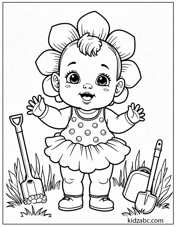 Baby in a flower costume