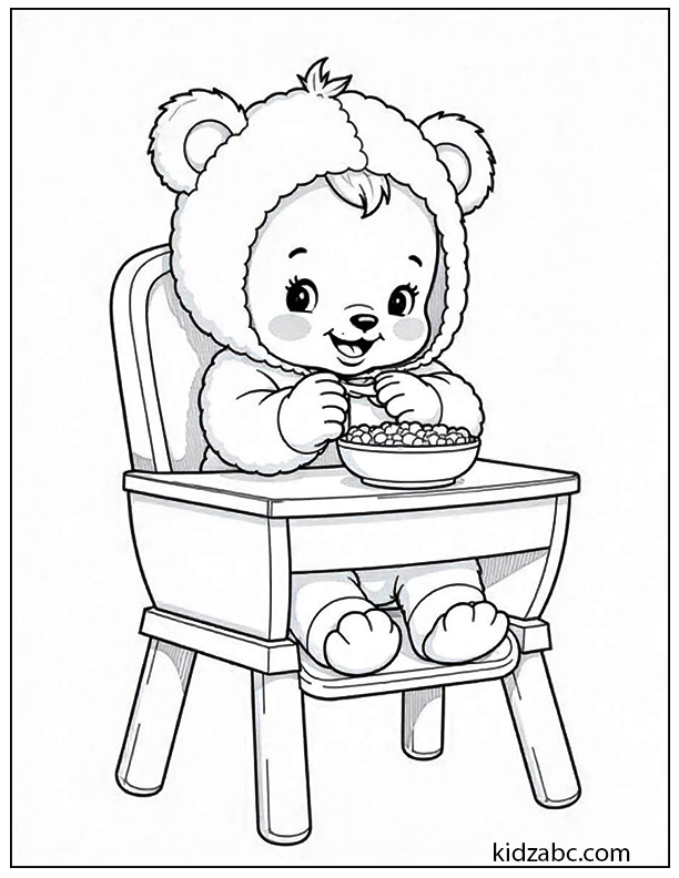 Baby in a teddy bear suit