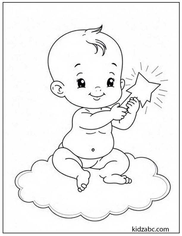 Baby on a cloud