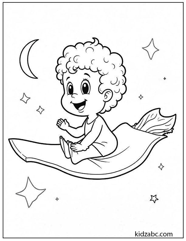 Baby on a flying carpet