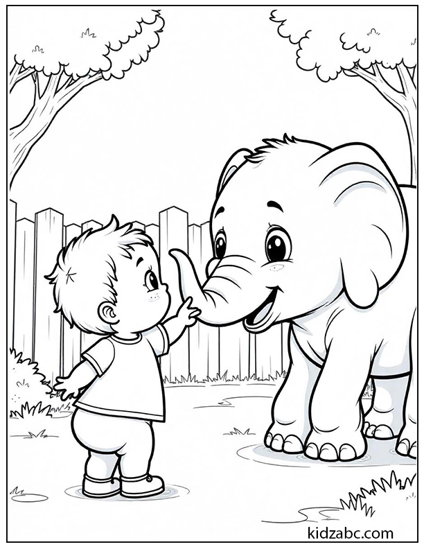 Baby visiting a zoo