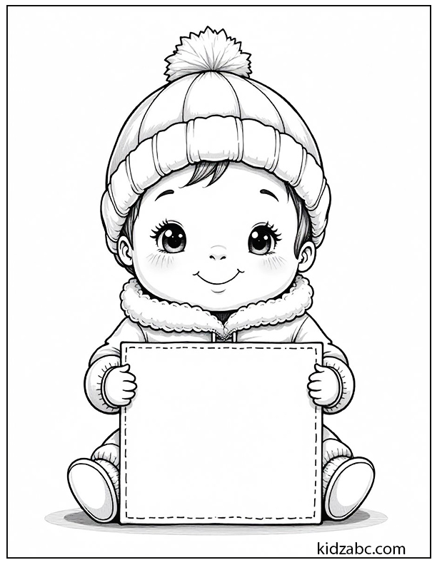 Baby with a handmade card
