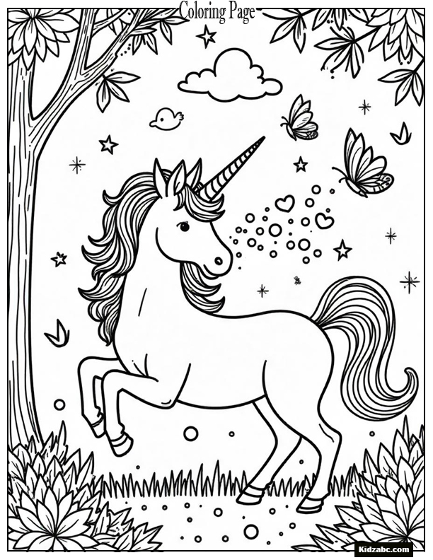 Unicorn Coloring Pages