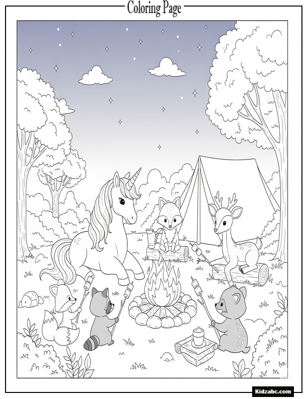 Unicorn Coloring Pages