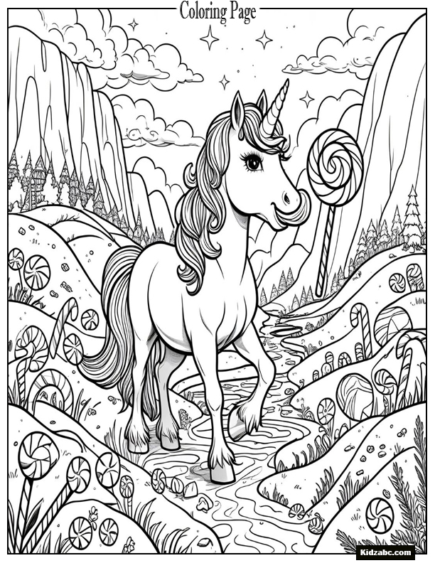 Unicorn Coloring Pages