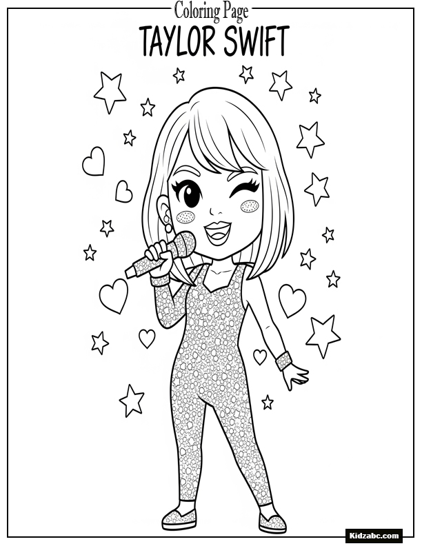 Taylor Swift Coloring Pages