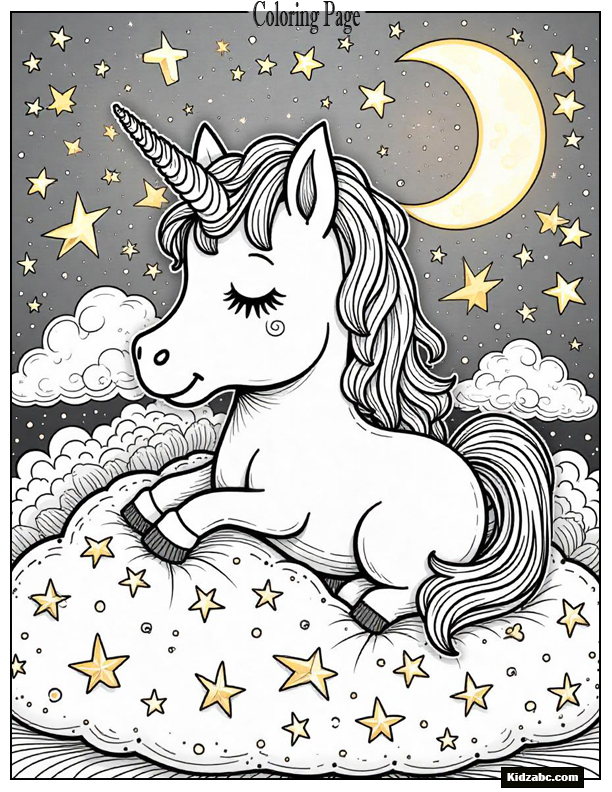 Unicorn Coloring Pages