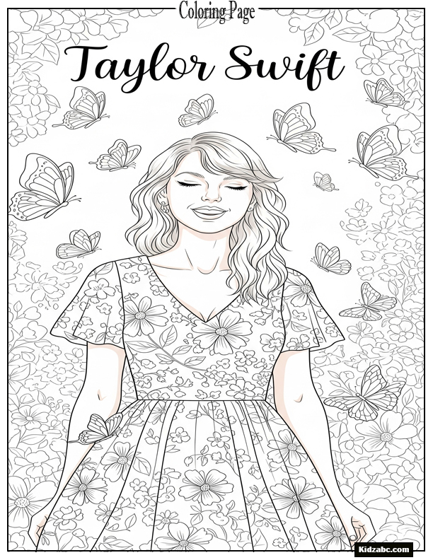 Taylor Swift Coloring Pages