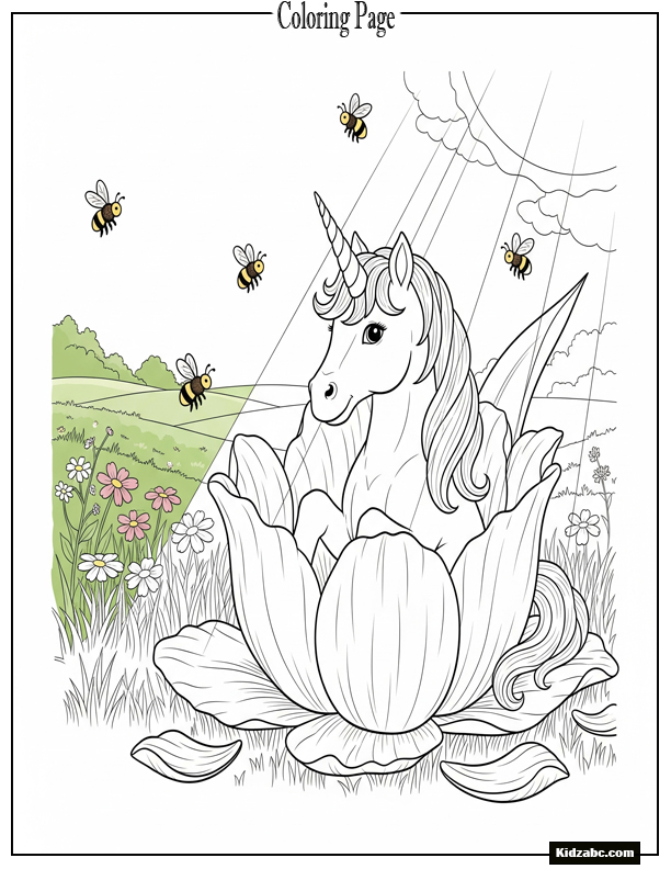 Unicorn Coloring Pages