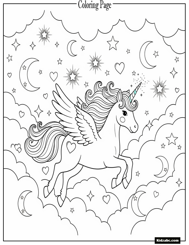 Unicorn Coloring Pages