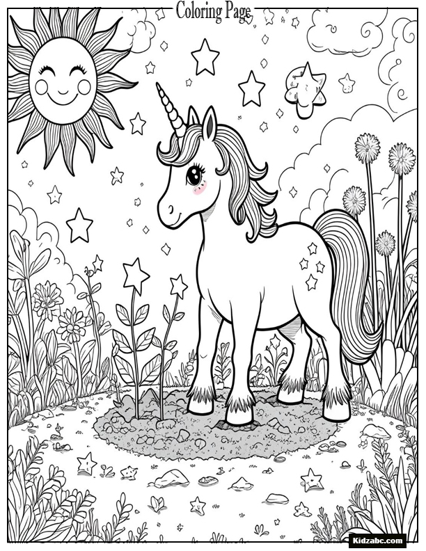 Unicorn Coloring Pages