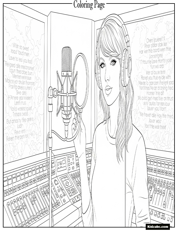 Taylor Swift Coloring Pages