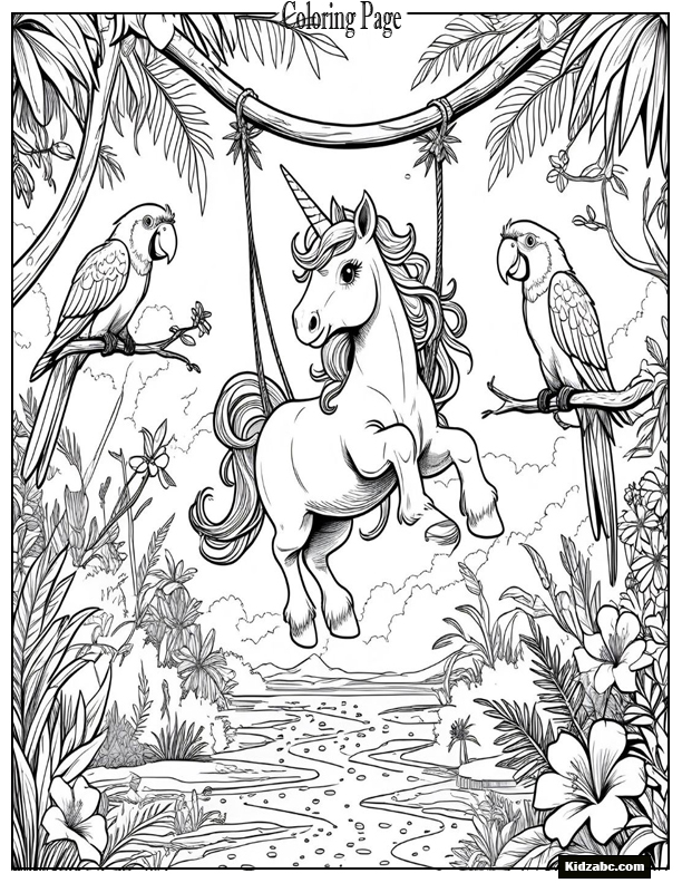 Unicorn Coloring Pages