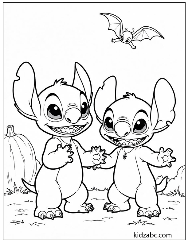 Lilo & Stitch dressed for Halloween