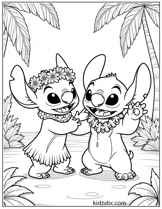Lilo & Stitch inside a comic book scene
