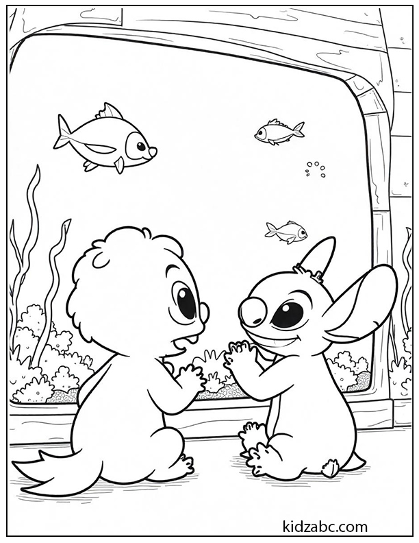 Lilo & Stitch learning at the museum