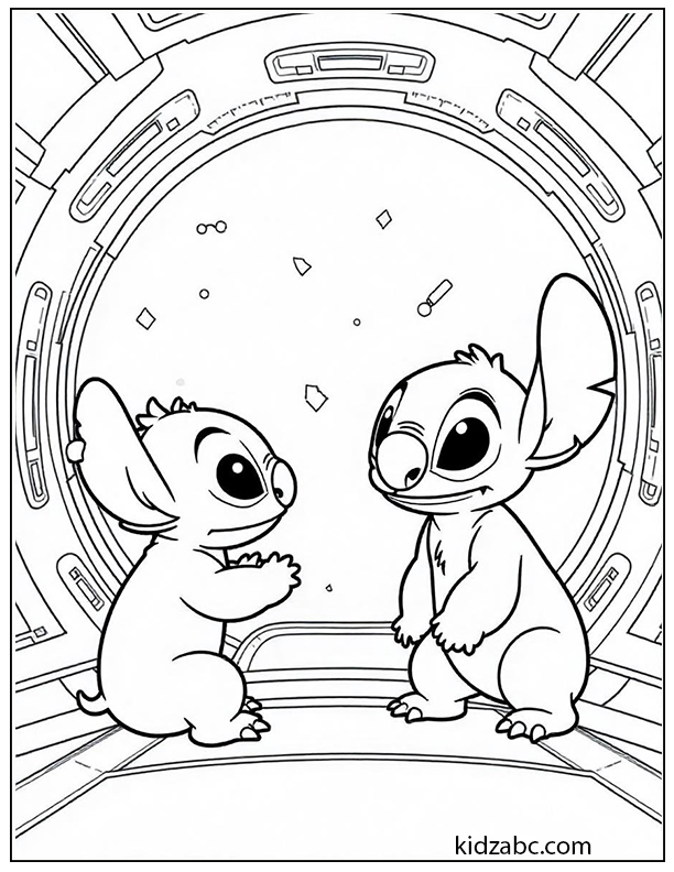 Lilo & Stitch meeting alien friends