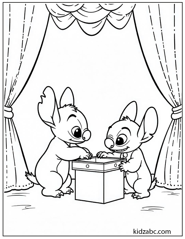 Lilo & Stitch performing at a magic show