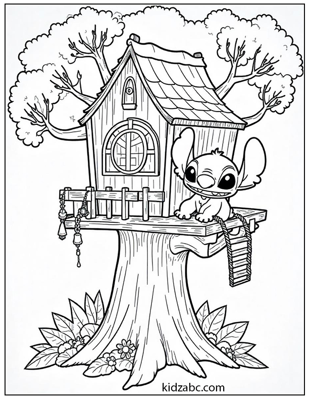 Lilo & Stitch playing in a Treehouse