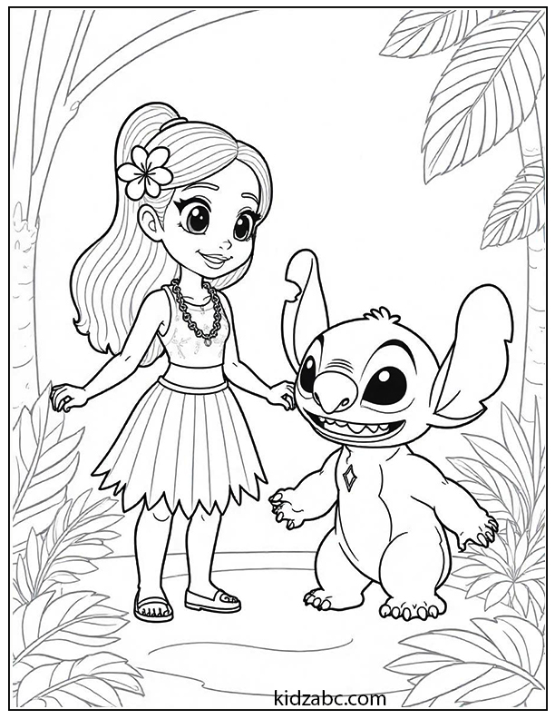 Lilo & Stitch wearing a superhero costume