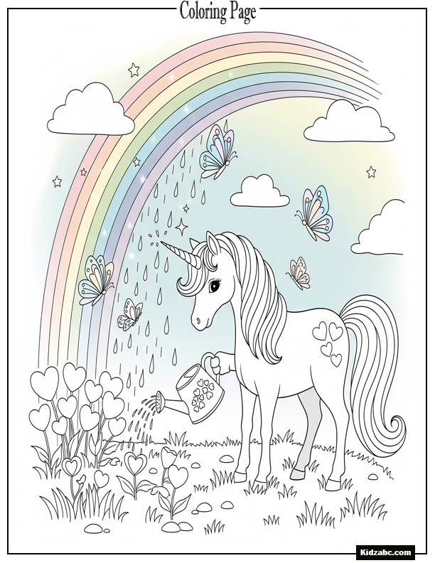 Unicorn Coloring Pages