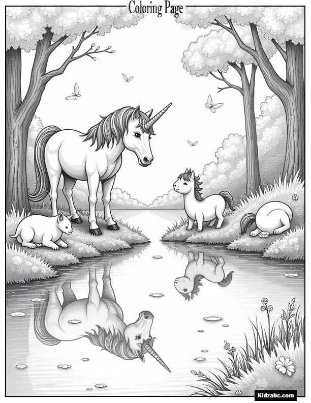 Unicorn Coloring Pages